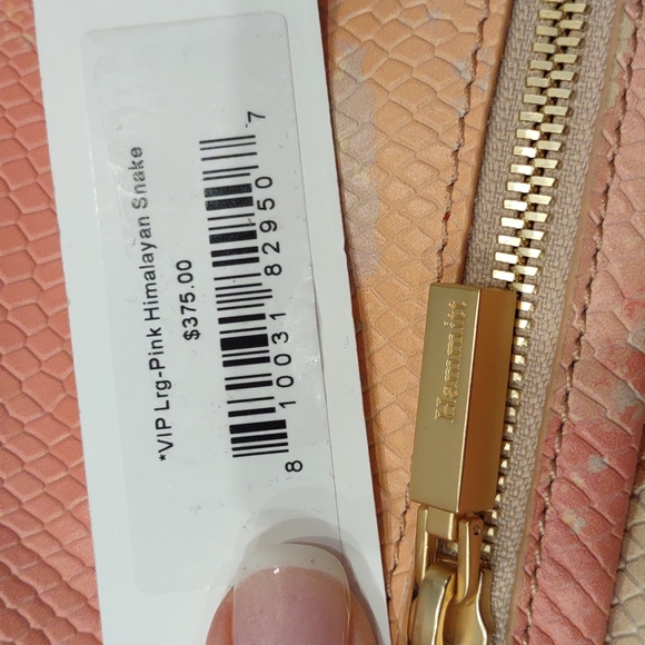 VIP Large Pink Peach Gold Himalayan Snake Hammitt Clutch Crossbody Purse NEW - Picture 8 of 8